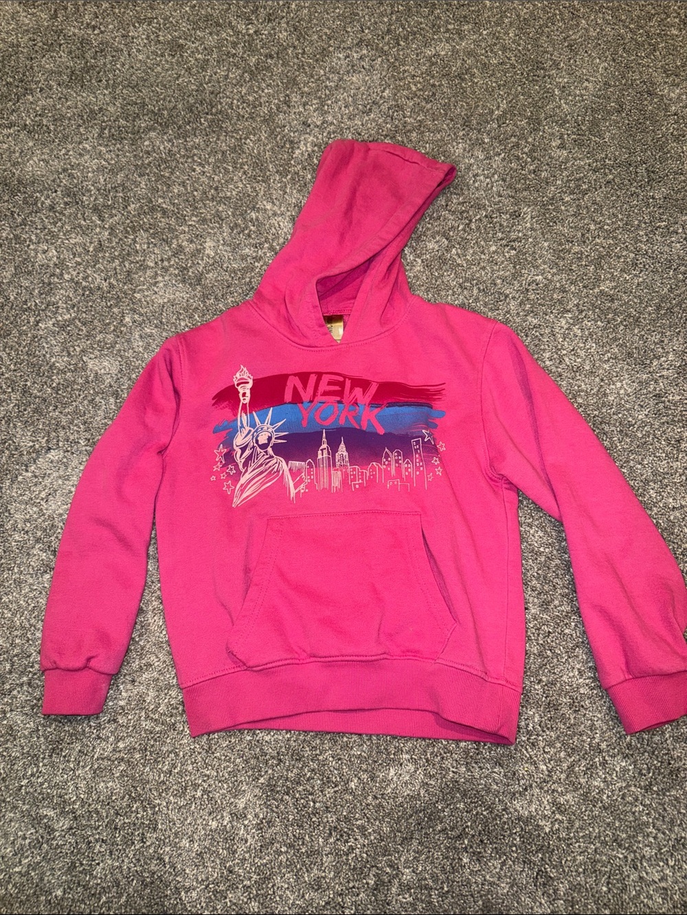 Hot Pink 'New York' Graphic Hoodie